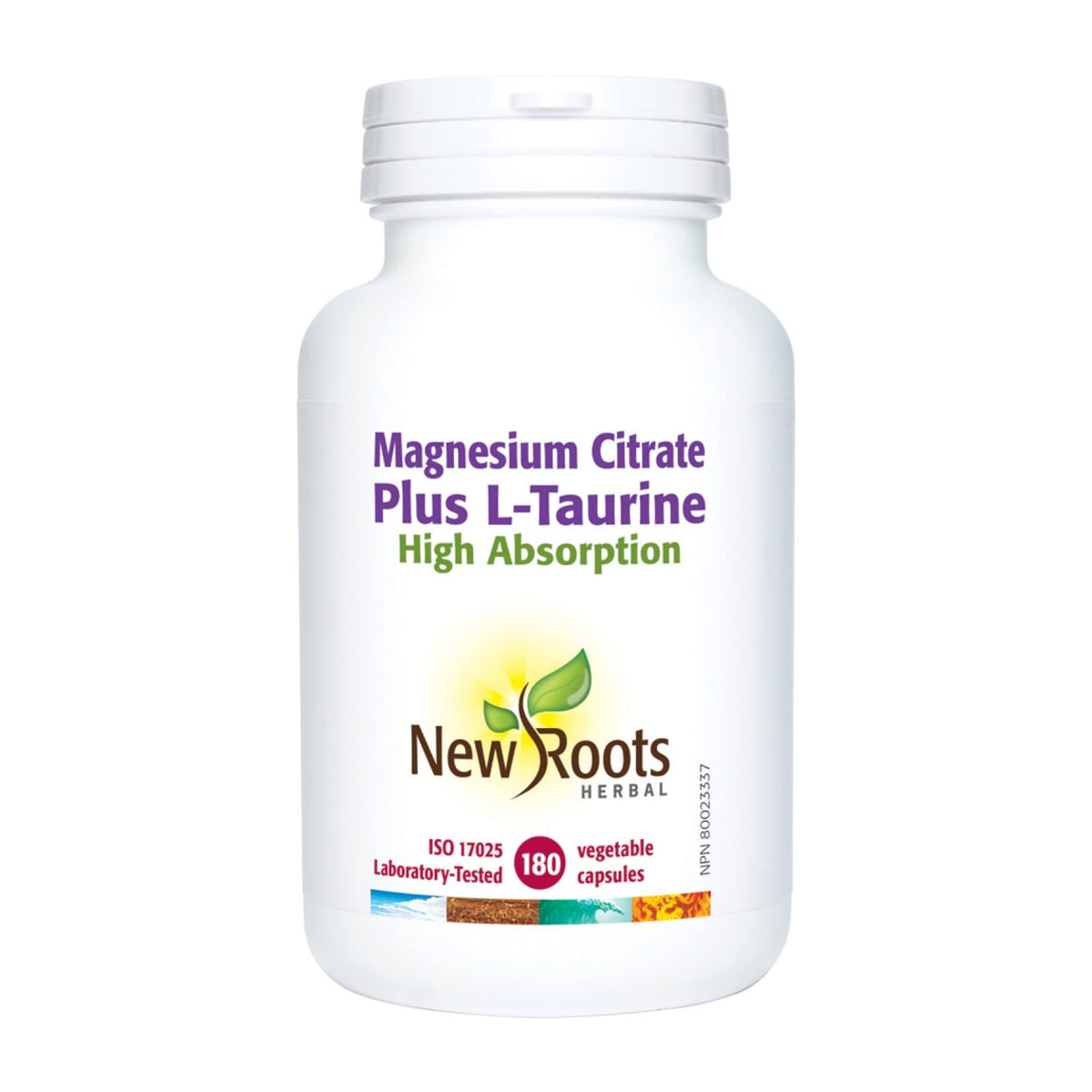 New Roots Herbal Magnesium Citrate L Taurine Caps, 180 Caps, 90 Day Supply