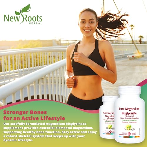 New Roots Herbal - Bisglycinate de magnésium pur 130 mg