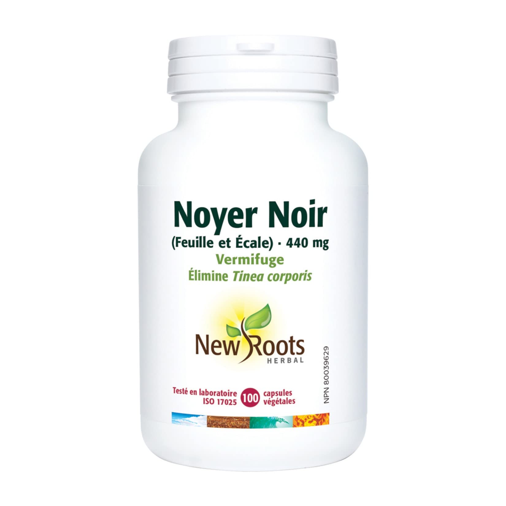New Roots Herbal - Black Walnut Leaf & Hull 440mg, 100 Capsules - Digestive Support Supplement for Inner Balance and Regularity - Gluten-Free and Gentle Herbal Formula - Easy-to-Swallow