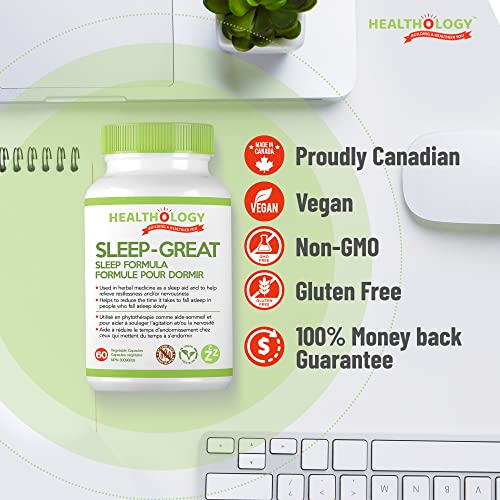 Healthology Sleep-Great, Natural Sleep Aid Supplement