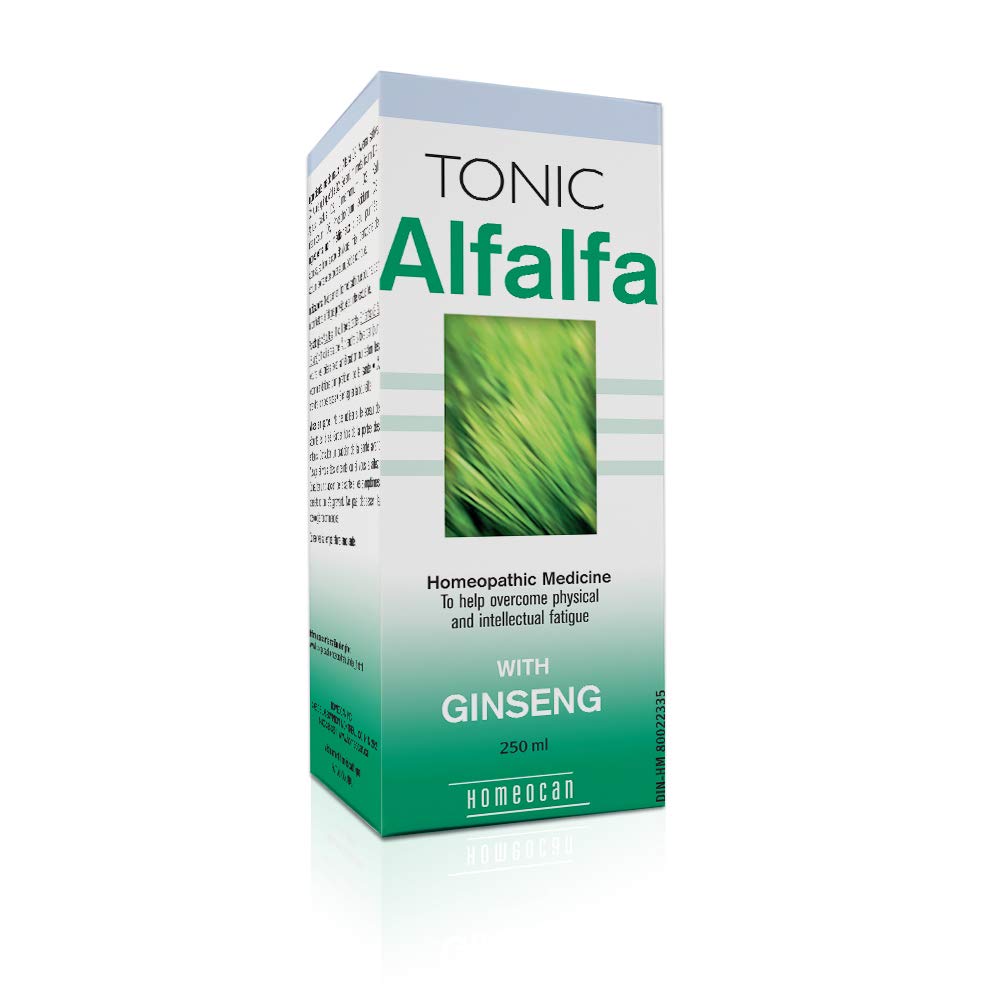 Homeocan Alfalfa Tonic Solution 250ml, Gentle Homeopathic Energy Supplement for Adults and Lactating Mothers - Encourages Mental Sharpness and Relaxation, Promotes Appetite, Comfort and Restful Sleep