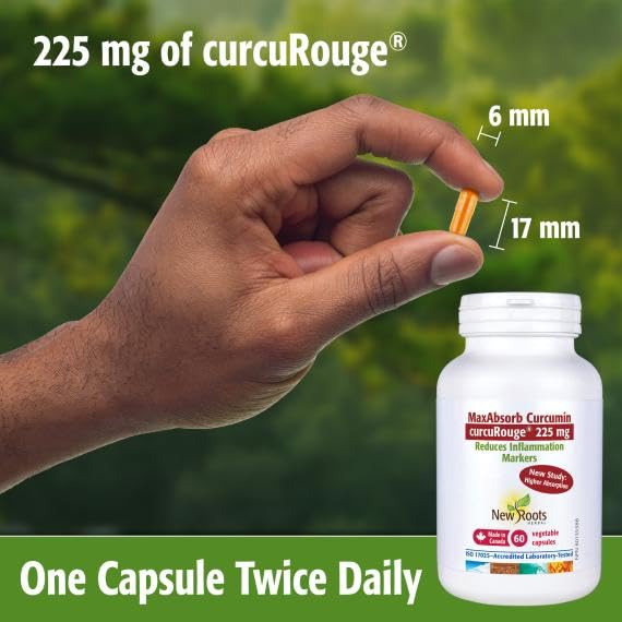 New Roots Herbal MaxAbsorb Curcumin, 225 mg, 60 Capsules, 30 Day Supply