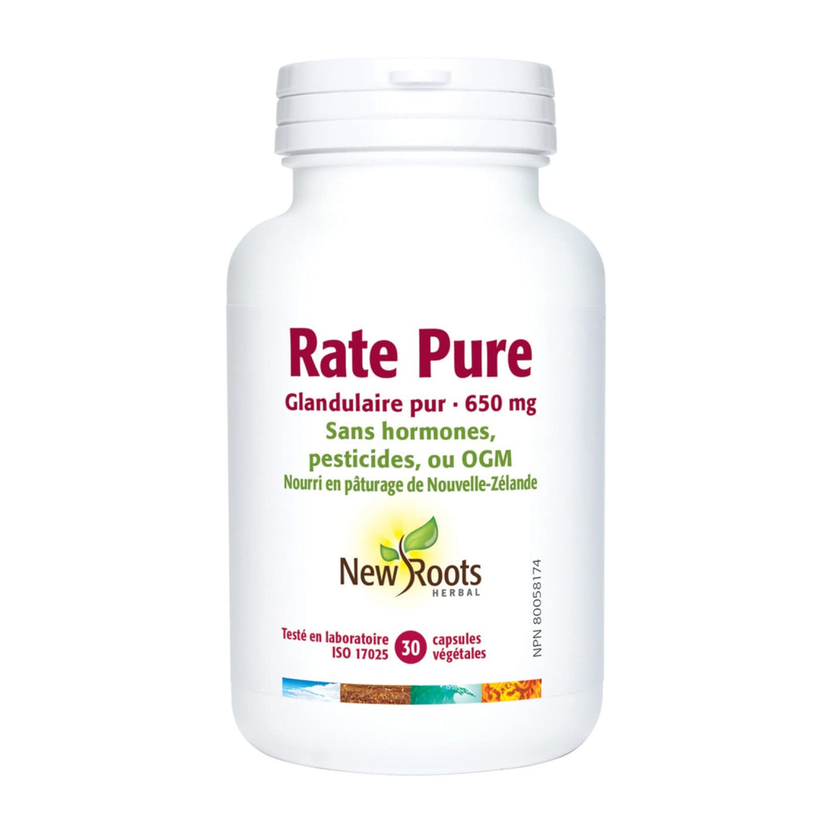 New Roots Herbal Beef Spleen 650mg Capsules, Grass Fed, Non GMO, 30 Pack
