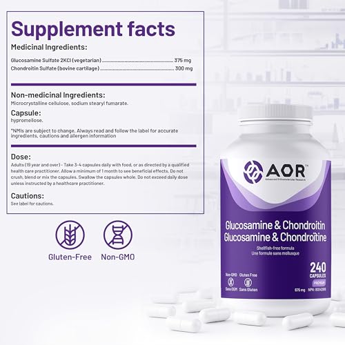 AOR Capsules de Glucosamine et Chondroïtine