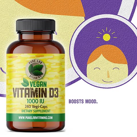 Pure Lab Vitamins Vitamin D3 1000 IU - 240 Vegi-Caps