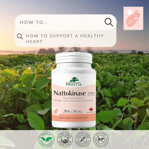 Provita Nattokinase 2000FU - 100mg Puissant antithrombotique - Soutient la santé cardiovasculaire