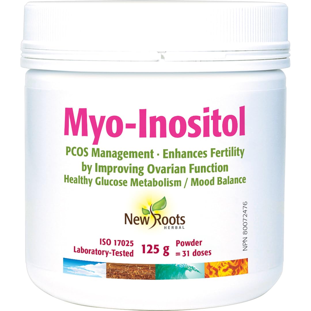 New Roots Herbal Myo Inositol Powder, Cycle Support, 125g, 31 Servings