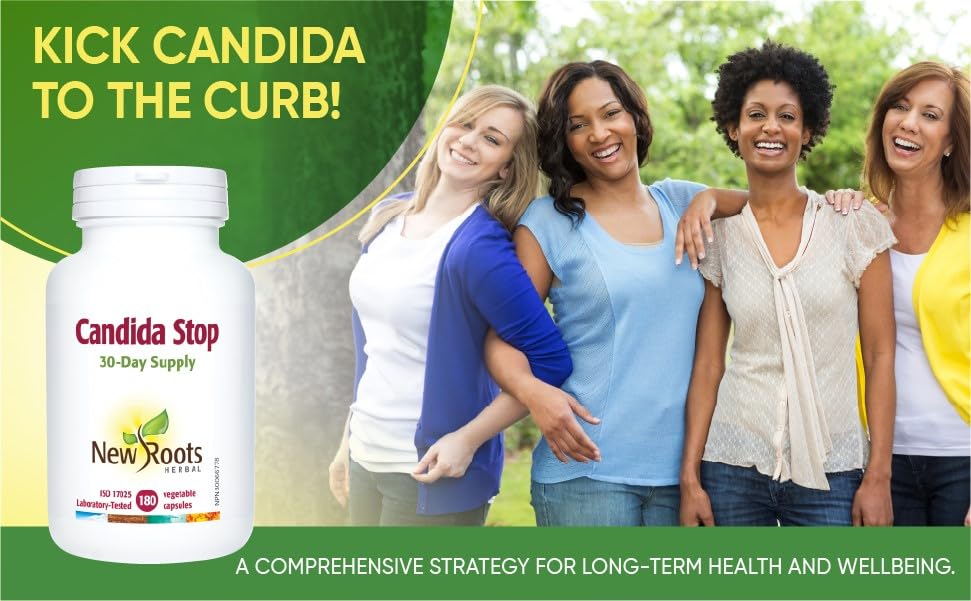 New Roots Herbal Candida Stop Capsules, Non GMO, 180 Caps, 30 Day Supply