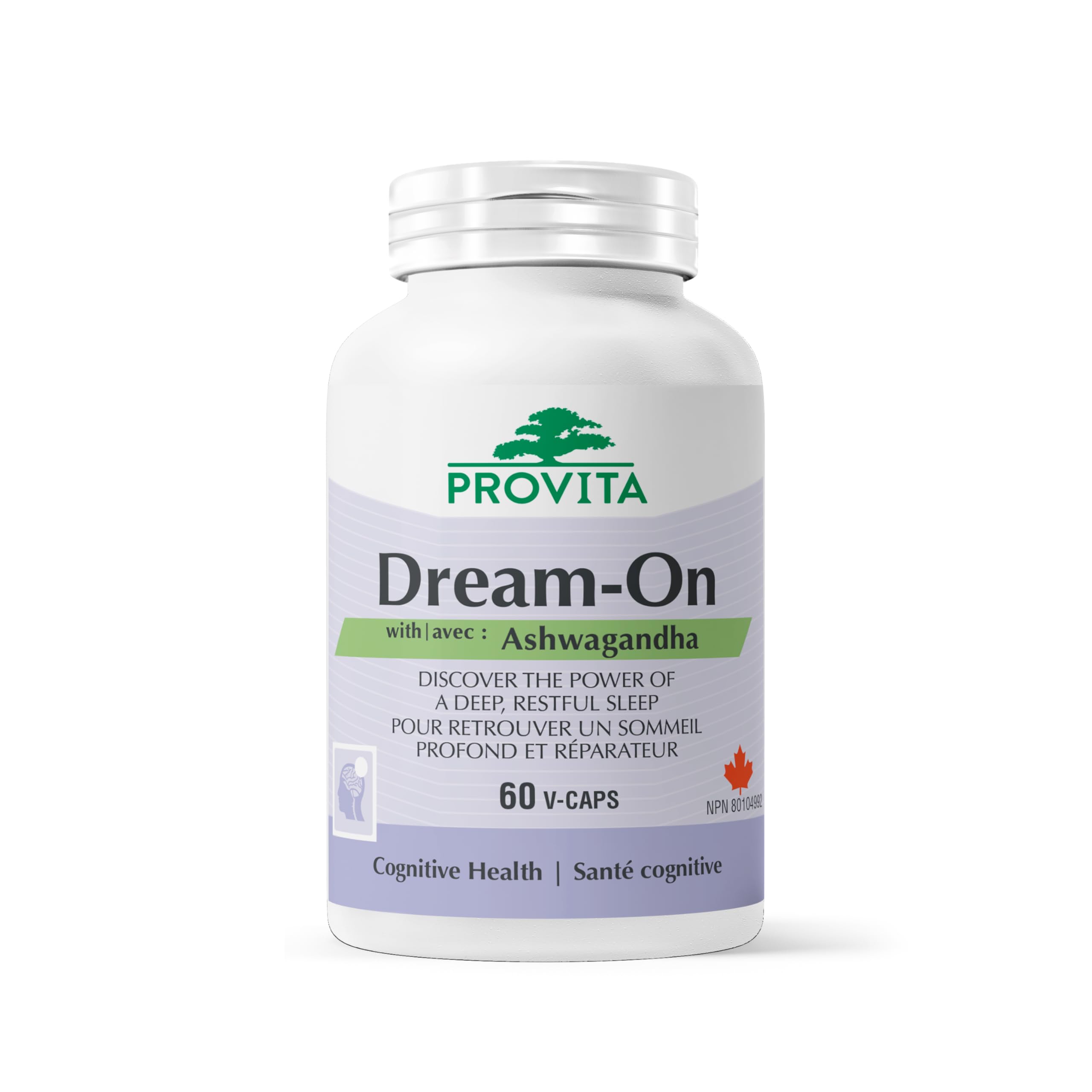 Dream-On™ - Melatonin Free Natural Sleep Aid by Provita | Ashwagandha, California Poppy, Passionflower & L-Theanine | Support A Healthy Sleep Cycle | Non-Habit Forming Sleep Supplement | 60 Capsules