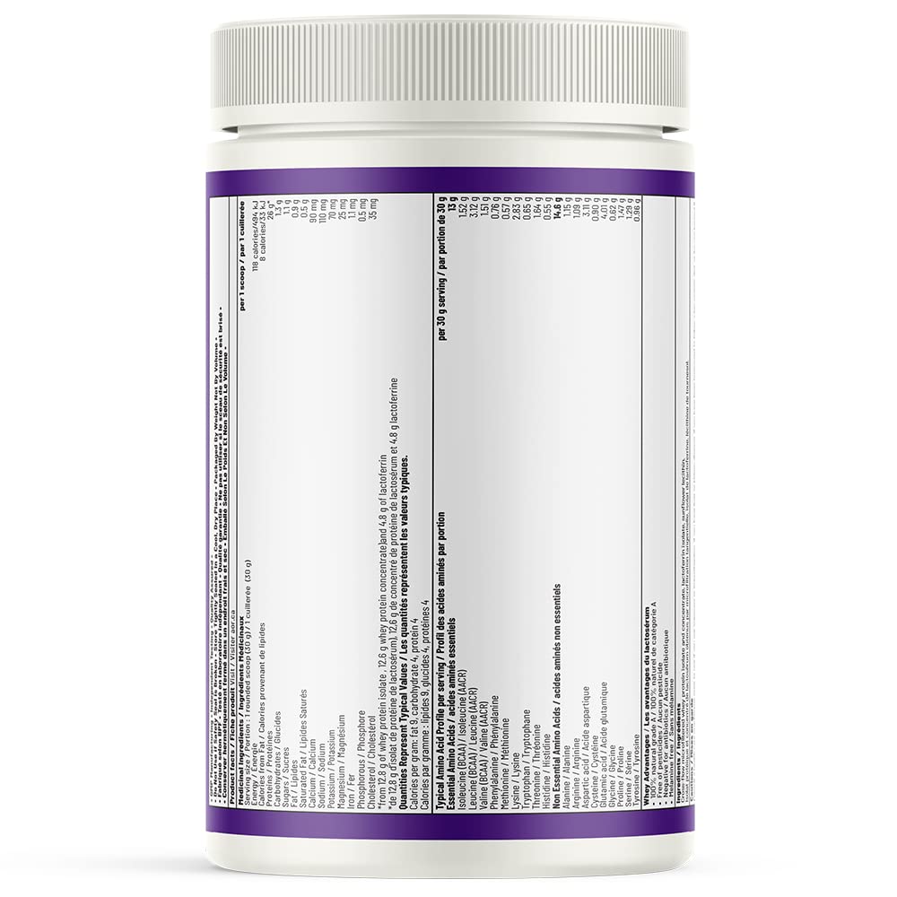 AOR - Lactoferrin Ultra, 1kg Powder 33-Servings - Lactoferrin-Enhanced Whey - Supports Immune Health, Helps Regulate Iron and Promotes Gut Health - Gluten-Free and Non-GMO