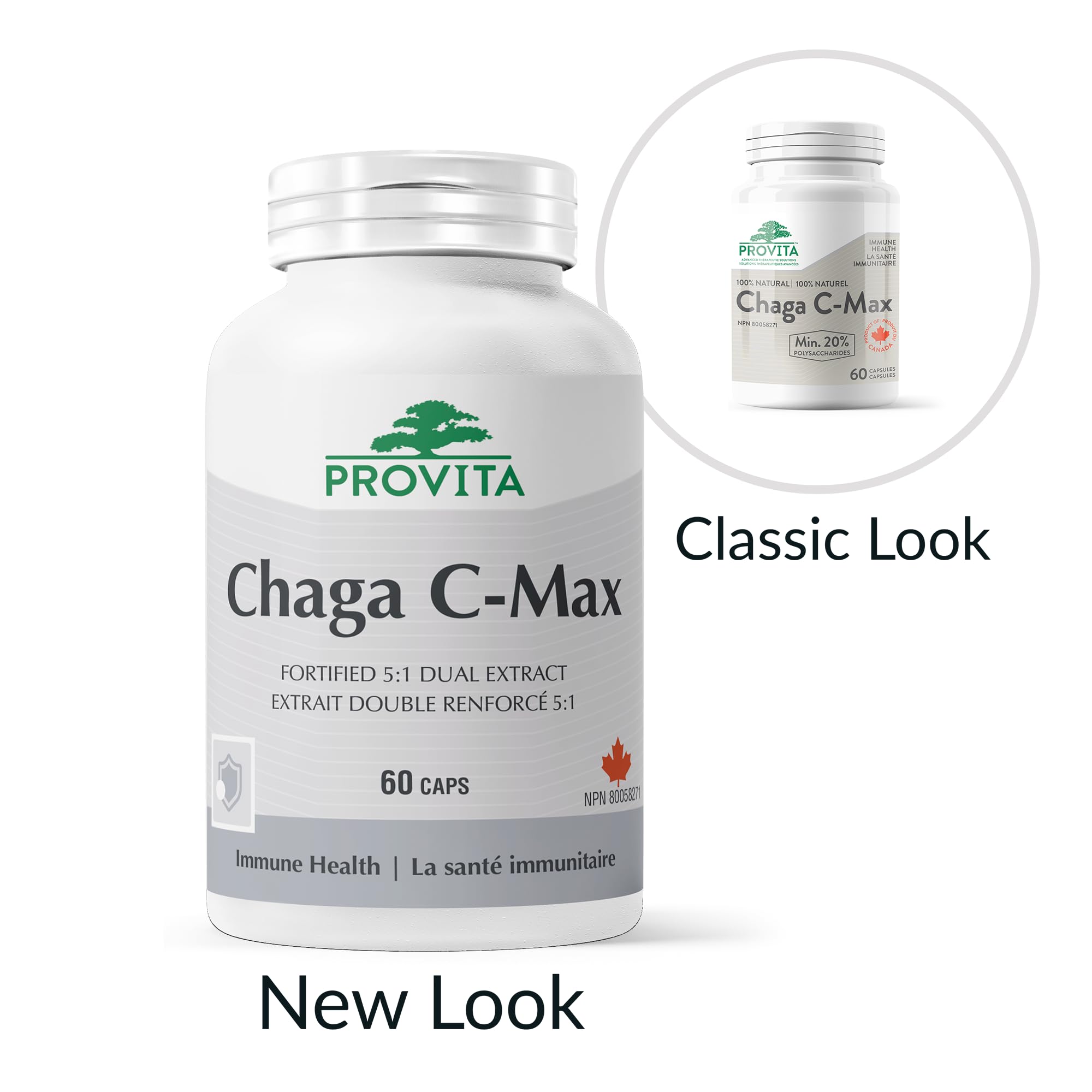 Chaga C-Max par Provita Nutrition (Fabriqué au Canada) 60 capsules