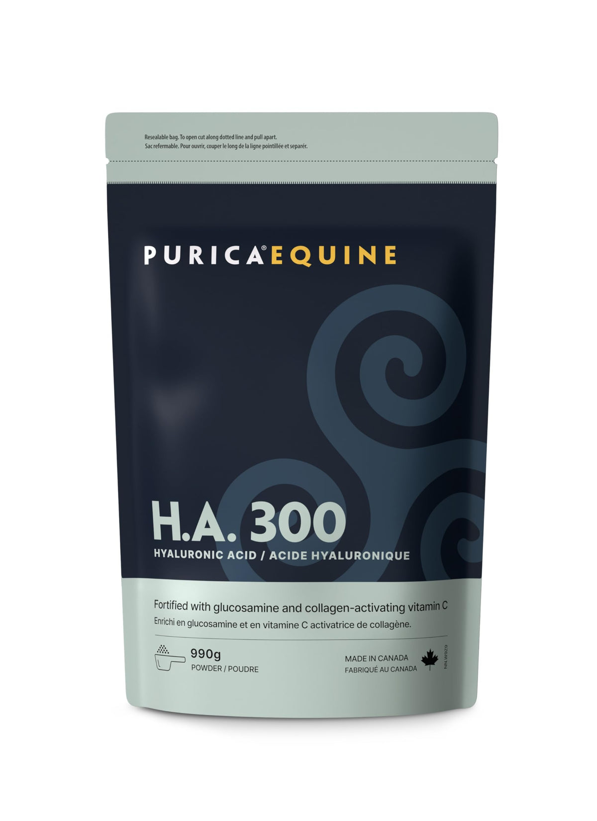 PURICA Equine HA 300,Hyaluronic Acid Powder for Horses,990g,88-Day Supply