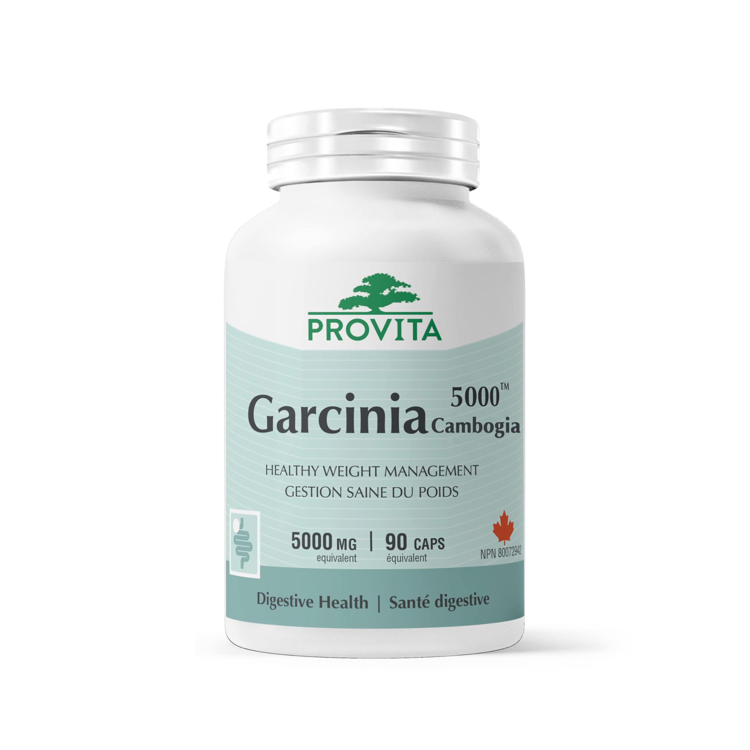 Garcinia Cambogia 5000™ (Lower Appetite) by Provita Nutrition (Canadian Made) 90 Capsules.
