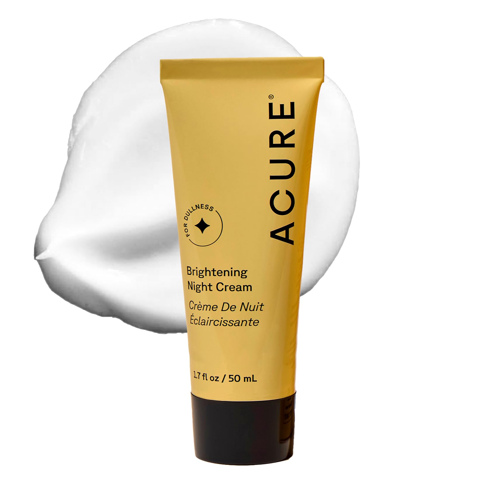 Acure Brightening Night Cream - Radiance Boosting Night Face Cream for Women & Men, Hydrating & Revitalizing Moisturizer for Uneven Skin Tone & Dullness w/Chlorella, Echinacea & Argan Oil, 50ml