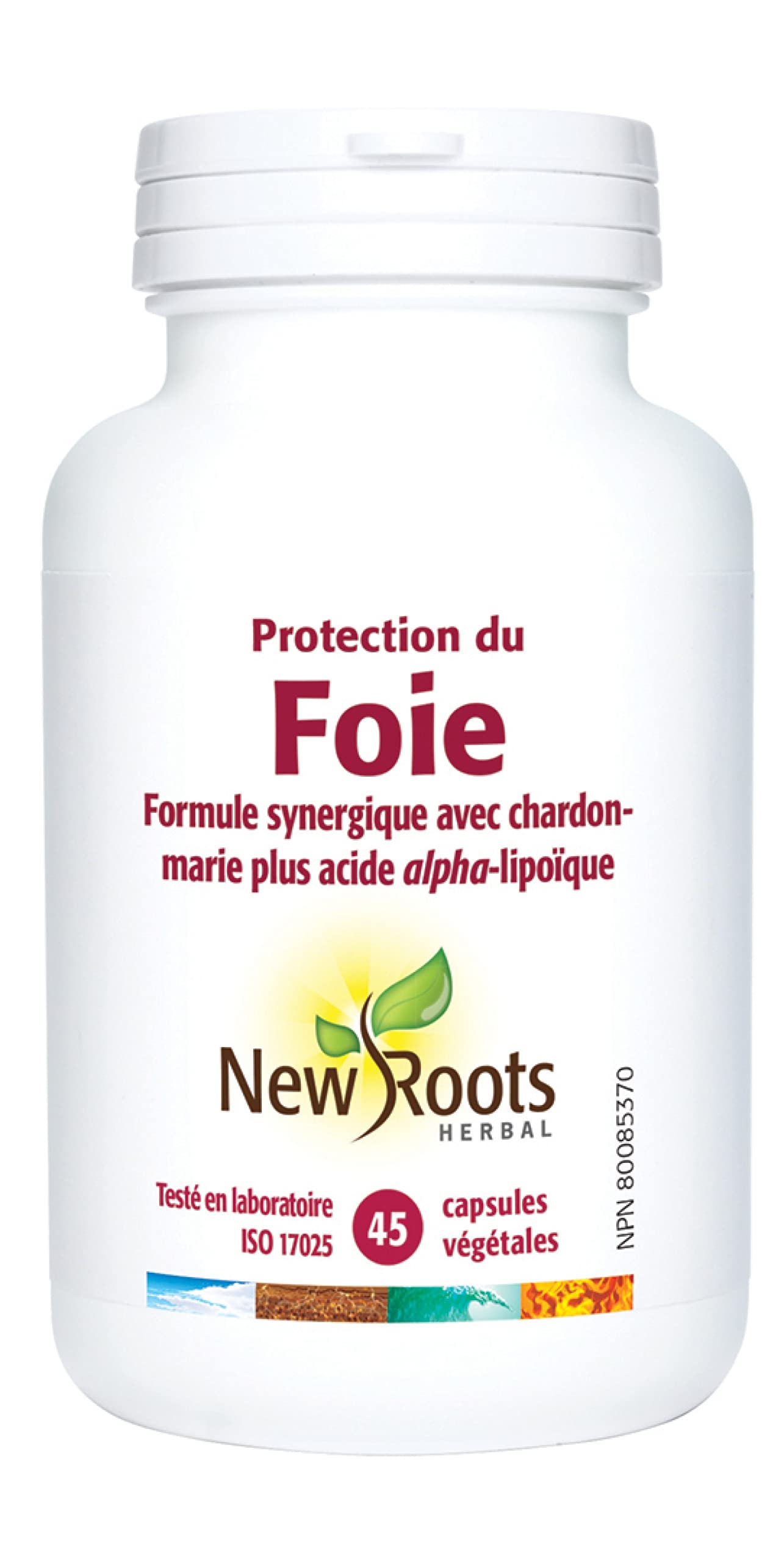 New Roots Herbal Protection du foie Formule synergique Chardon-Marie + Acide alpha-lipoïque