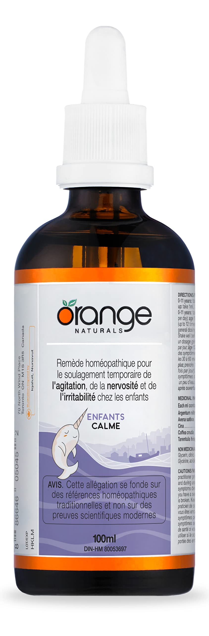 ORANGE NATURALS Calm for Kids 100ml - Doux Remède Homéopathique pour l'Agitation et les Légers Troubles du Sommeil chez l'Enfant - Formule Non Sédative, Apaise l'Irritabilité et Favorise un Comportement Calme