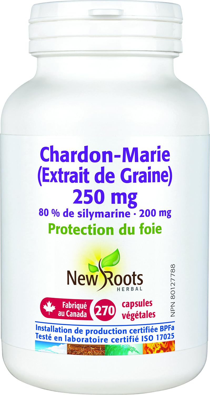 New Roots Herbal - Milk Thistle Seed Extract 250 mg - 80% Silymarin 200 mg