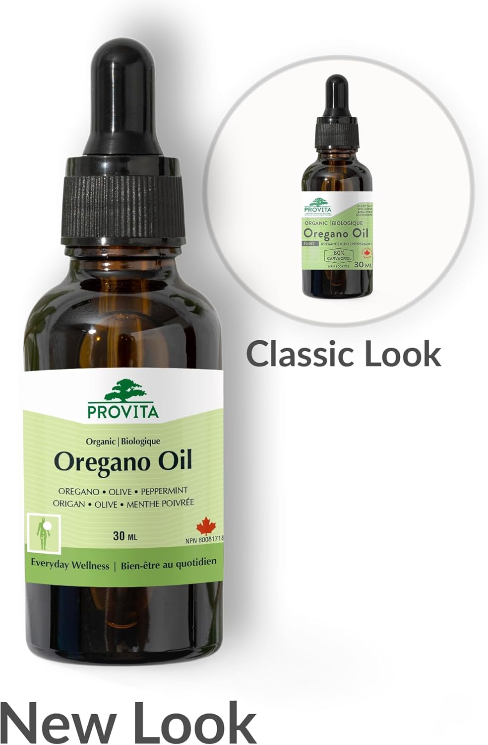Organic Oregano Oil (80% Carvacrol) by Provita Nutrition (Canadian Made)