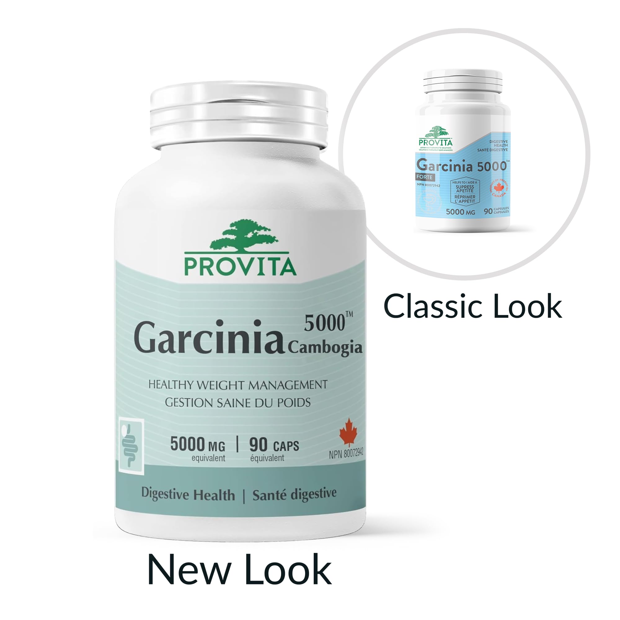 Garcinia Cambogia 5000™ (Lower Appetite) by Provita Nutrition (Canadian Made) 90 Capsules.