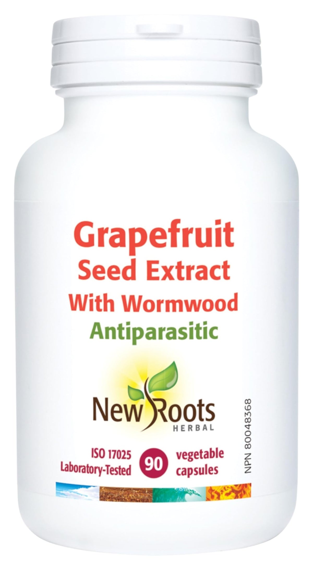 New Roots Herbal Grapefruit Seed Extract, Wormwood, Echinacea, 90 Capsules