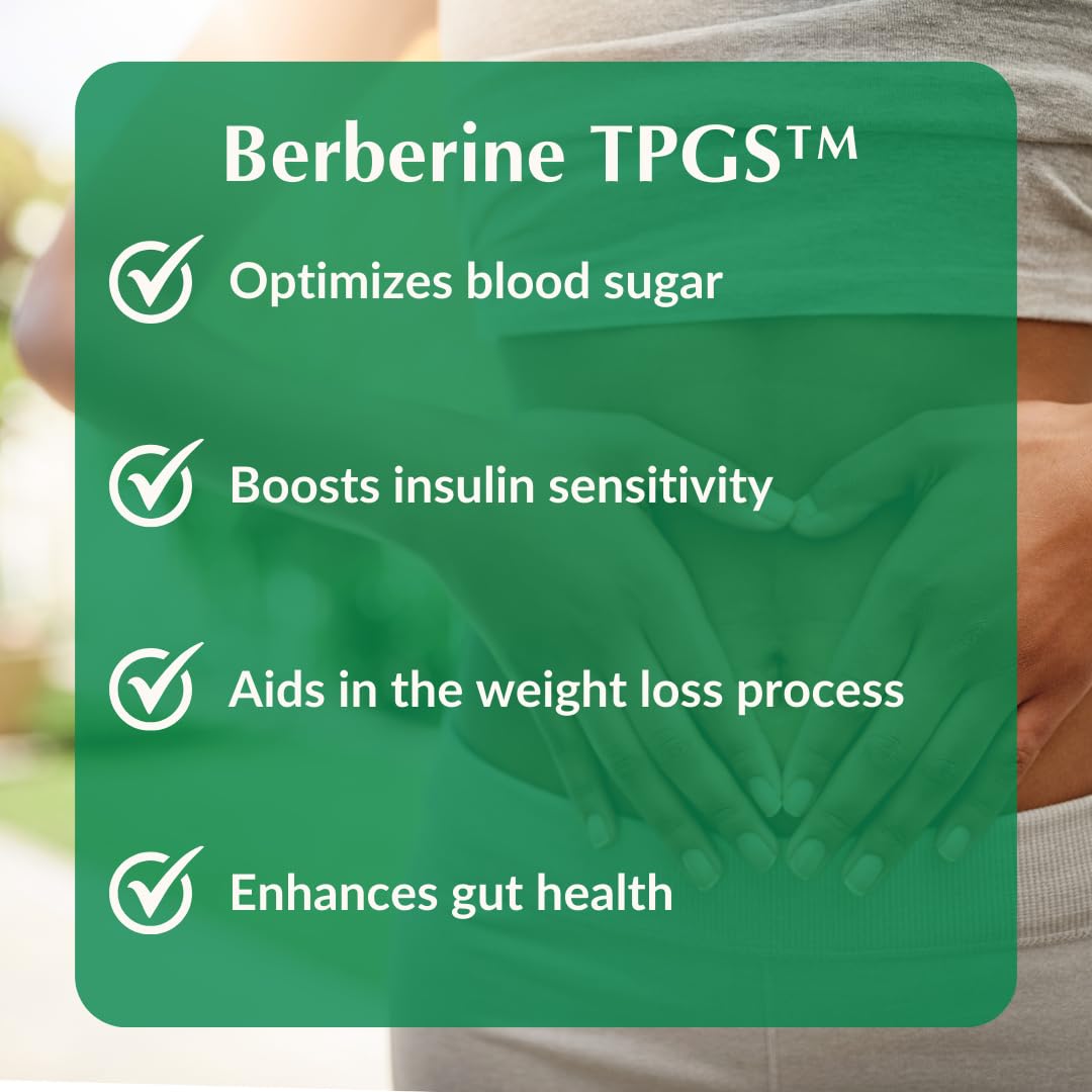 Berberine™ - Régulateur de glucose par Provita | Régulation de la glycémie, active l'AMPK pour une perte de poids potentielle | Libération prolongée pour une absorption maximale | berbérine 500mg