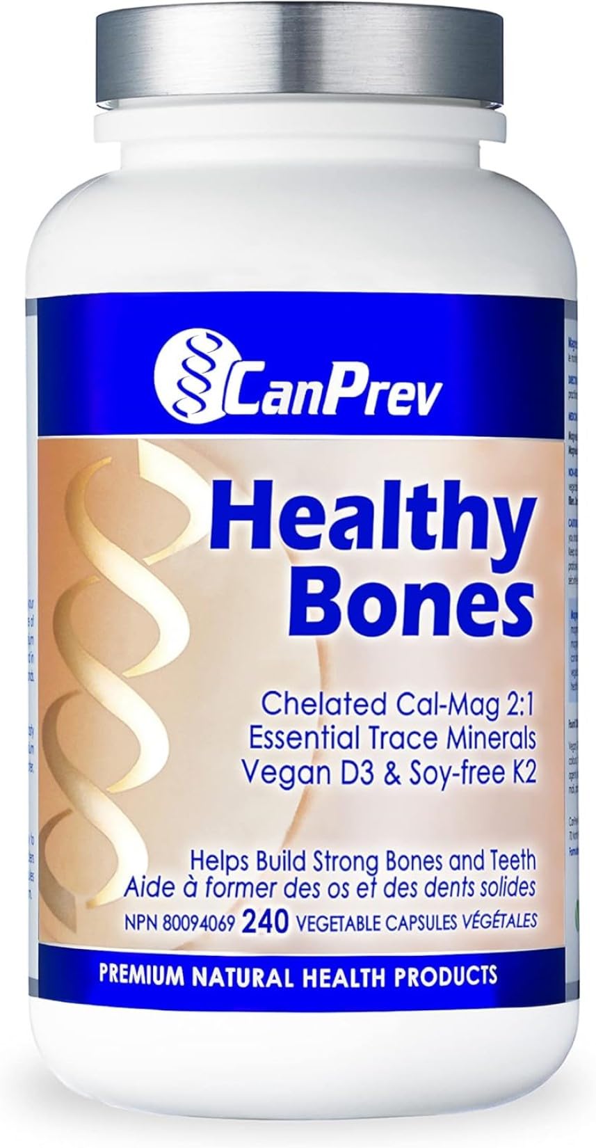 CanPrev Healthy Bones Capsules, Calcium Magnesium Zinc, Vitamin D3 K2
