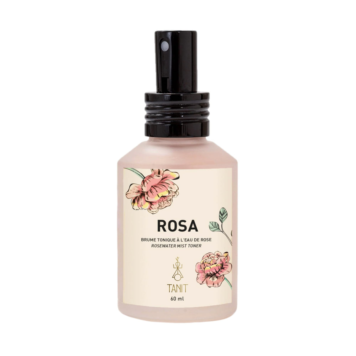 TANIT Rose Water Hydrating Mist Toner Spray 60ml, Refreshing Facial Mist with Rose Extract for Daily Hydration & Skin Balance, Gentle Toner to Rejuvenate All Skin Types, Vegan & Cruelty-Free Skincare