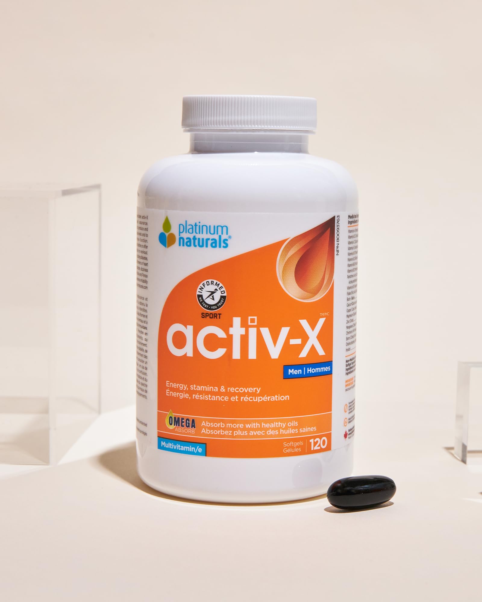 Platinum Naturals - Activ-X pour hommes | Énergie | Endurance | Récupération