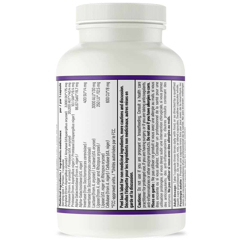 AOR Digestase Digestive Enzymes Supplement for Gas & Bloating, 90 Capsules