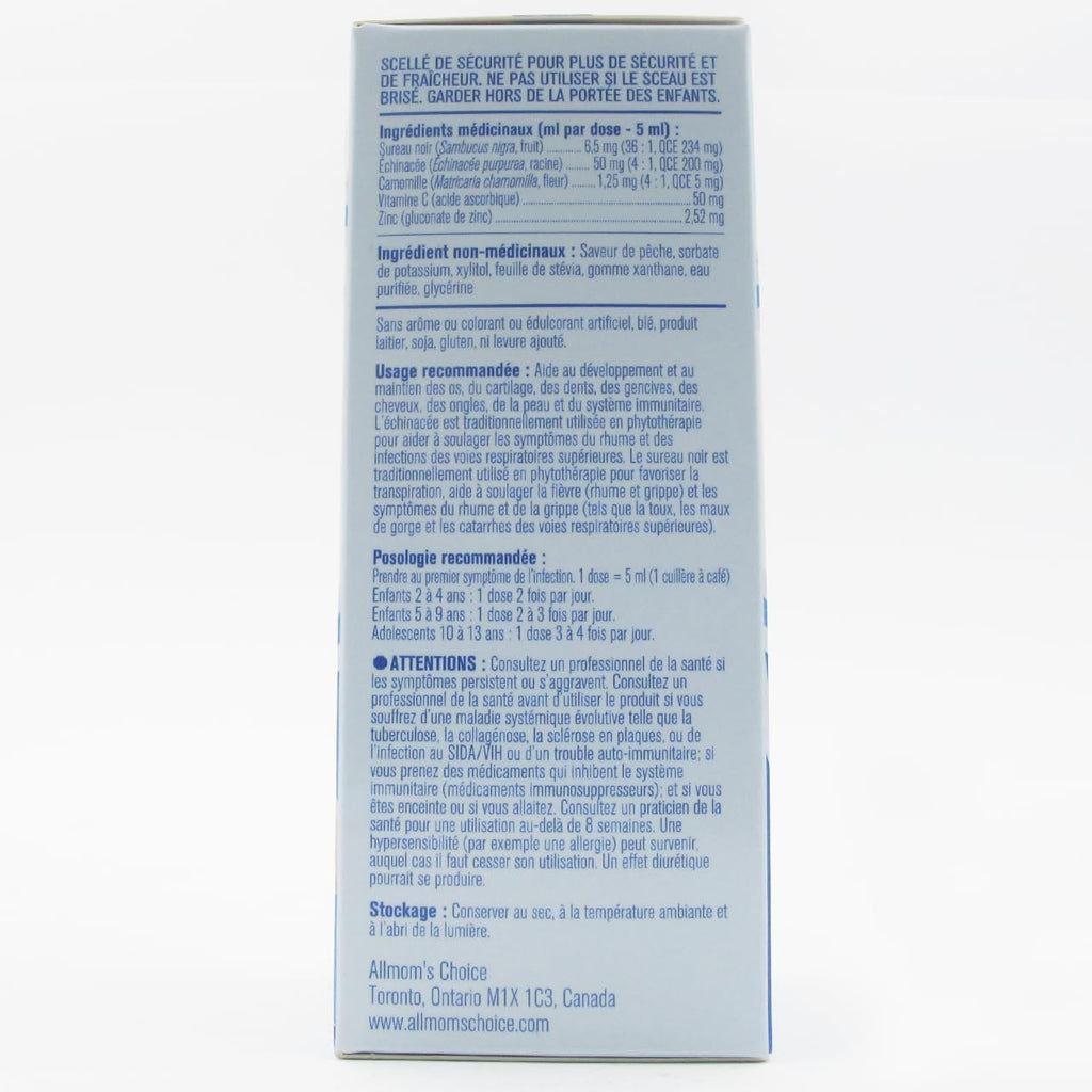 Anti-Cold & Flu for Children - Prevent and Relief Kids Flu Symptoms - Cough, Sore Throat, Fever, Running Nose, Nasal Congestion - Vitamins C for Kids - Zinc - Echinacea & Elder - Improve Immunity - 100ml Liquid - 2-13 Years Old - All Mom's Choice