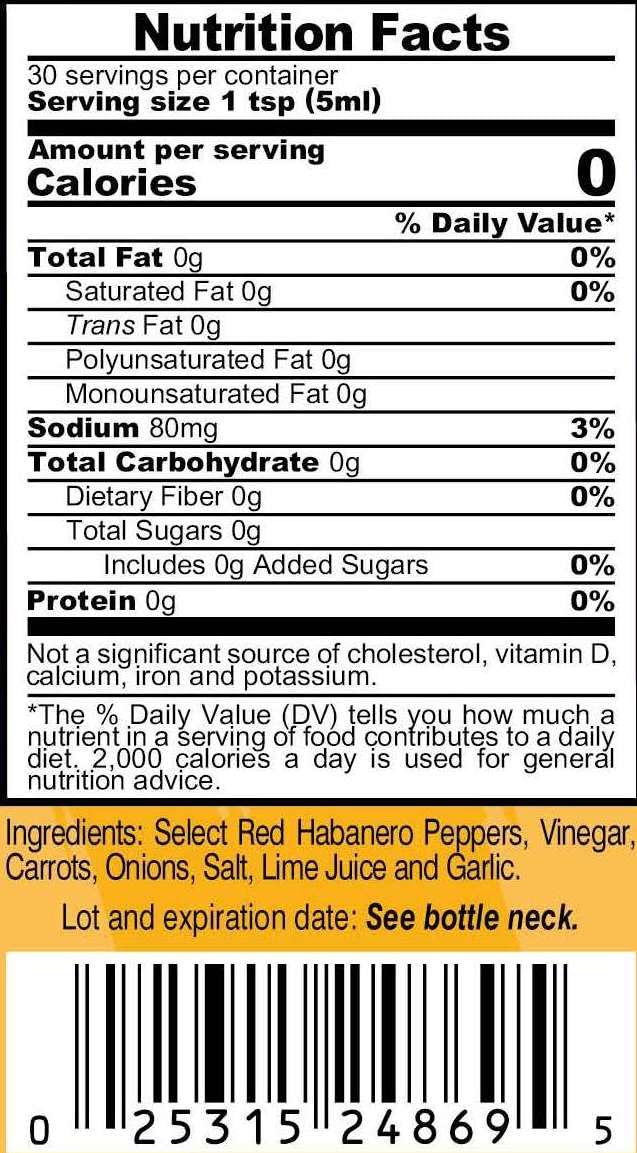 Marie Sharp’s Belizean Heat Habanero Pepper Sauce, 5 oz | Extra Hot Gourmet Hot Sauce from Belize | All-Natural, No Artificial Preservatives
