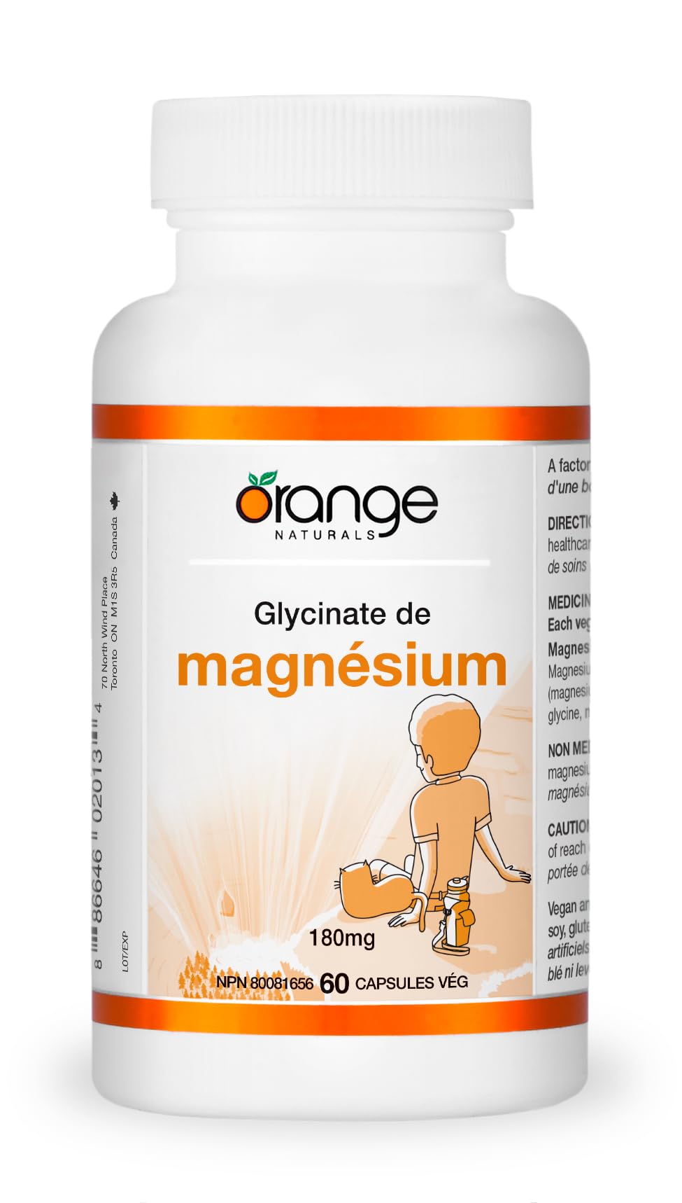 Orange Naturals Magnésium Glycinate 200mg