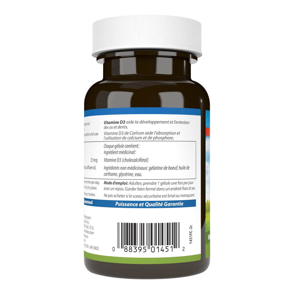 Carlson Vitamin D3 1000 Iu