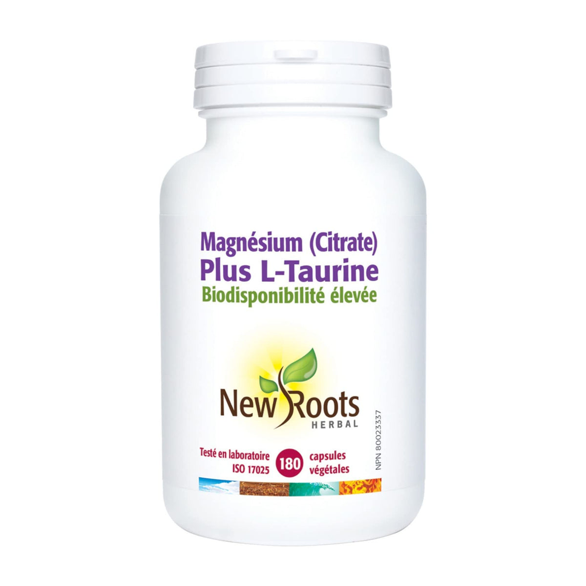 New Roots Herbal Magnesium Citrate L Taurine Caps, 180 Caps, 90 Day Supply