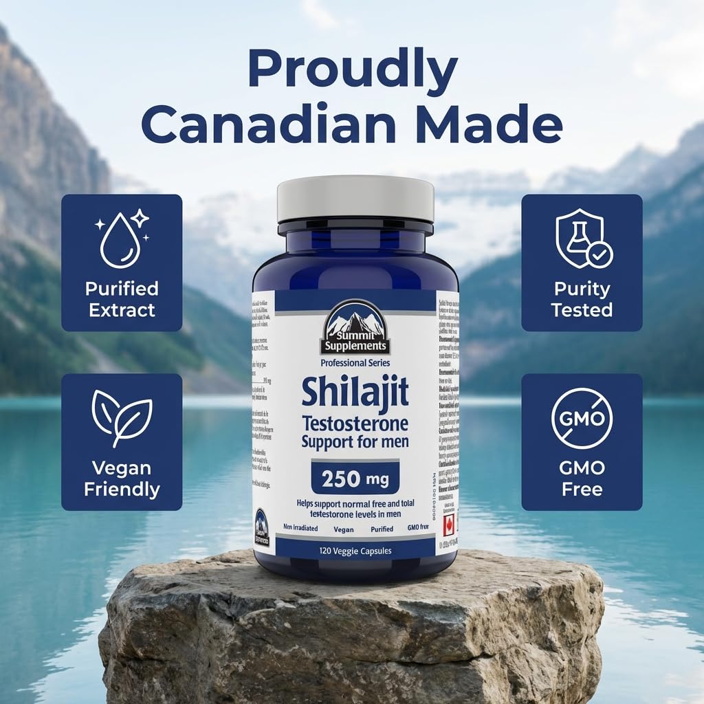Summit Supplements Shilajit 250mg, 120 Veggie Capsules, 60-Day Supply, Purified with 50% Fulvic Acid, Supports Energy, Endurance & Nutrient Absorption