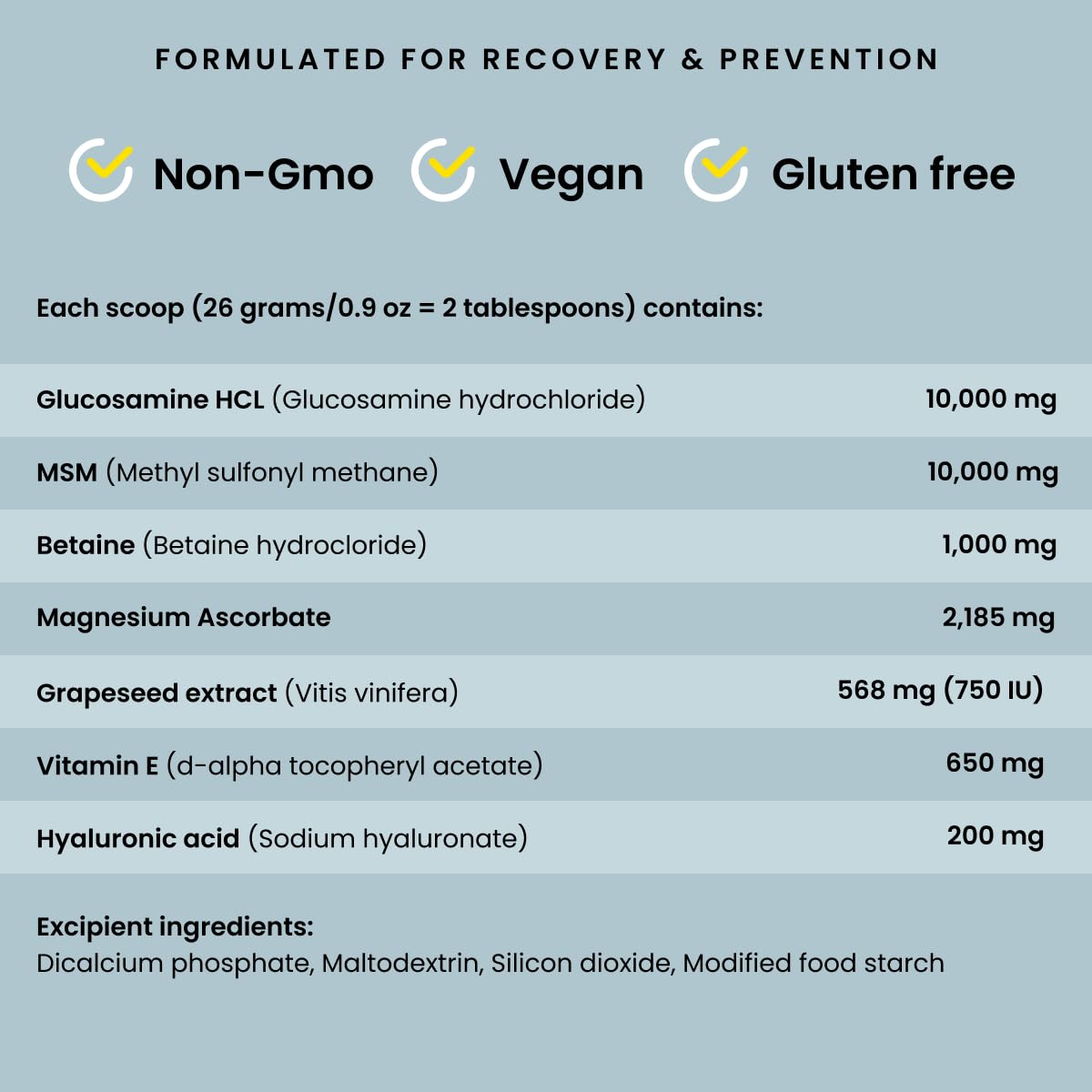 PURICA Recovery Extra Strength Extra Fort - Supplément pour Chevaux - Favorise la Santé et la Performance du Cheval, avec MSM et Glucosamine