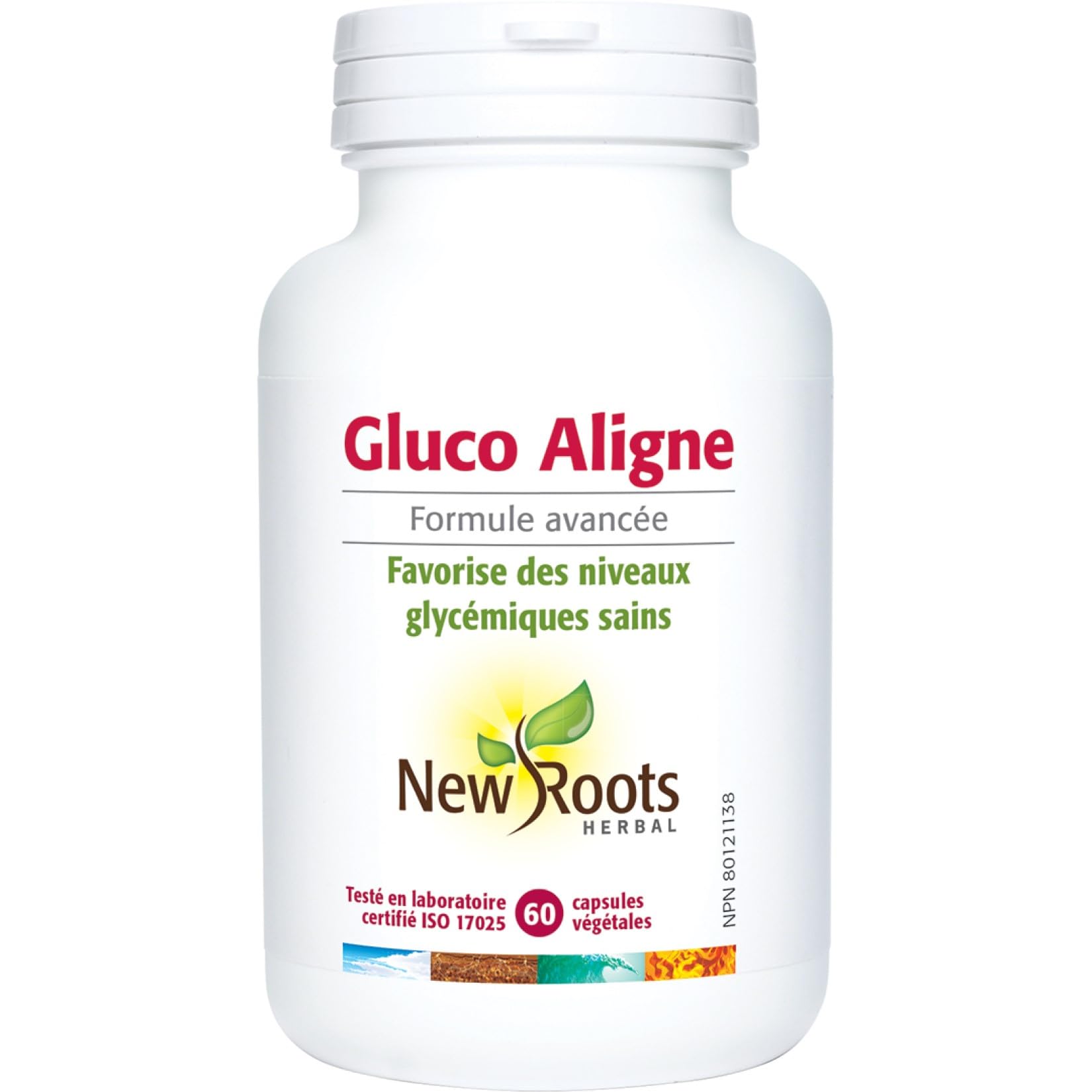 New Roots Herbal - Glucose Align 60 capsules — 30 jours de traitement — Favorise des taux de glycémie plus sains — Aide à maintenir des taux de glycémie normaux et à prévenir la carence en chrome