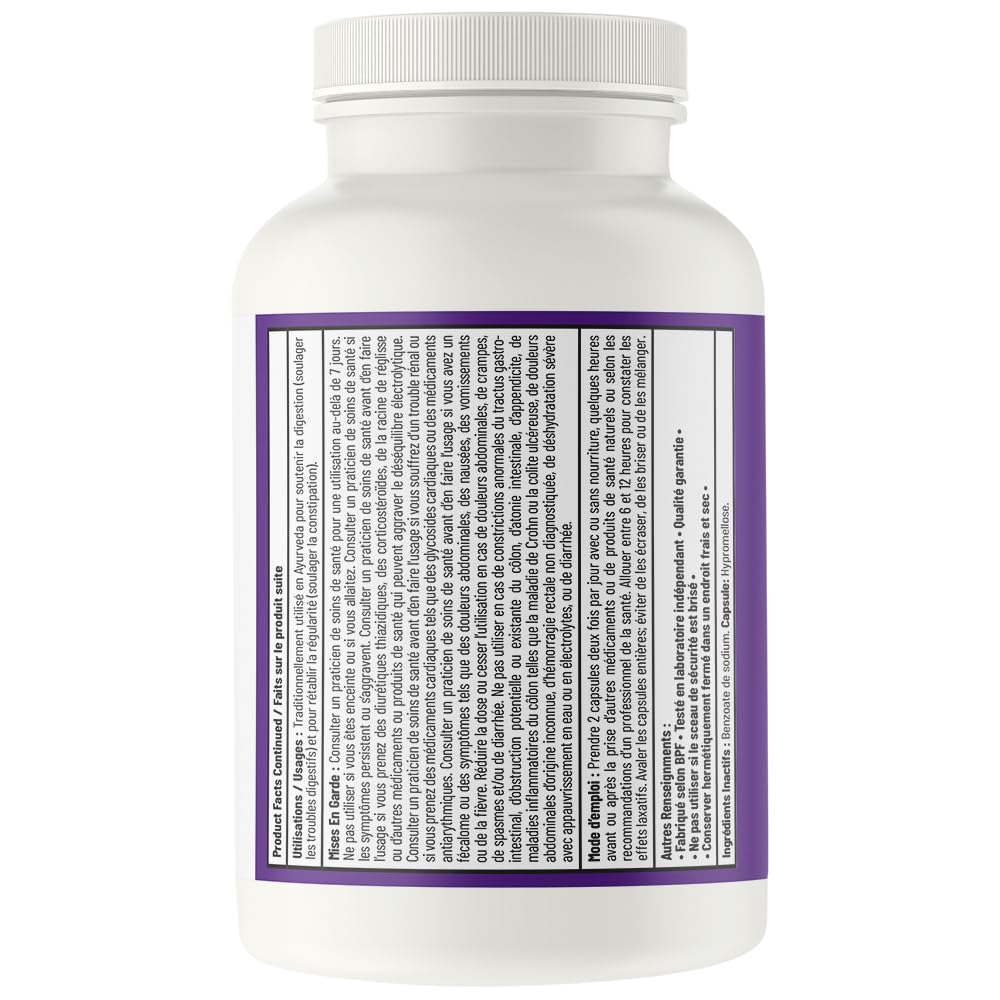 AOR Triphlax 750mg 100 gélules – Complément ayurvédique Triphala pour la santé digestive, la régularité intestinale et le nettoyage du côlon, sans gluten, sans OGM et végétalien – Extraits d'Haritaki, d'Amla et de Bibhitaki