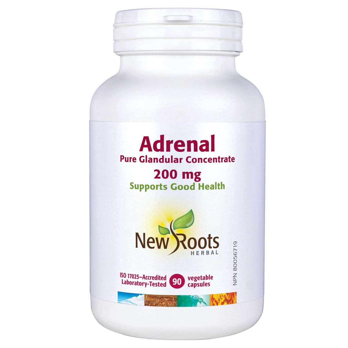 New Roots Herbal Adrenal Pure 200mg, Vitamin C, 90 Capsules, 90 Day Supply