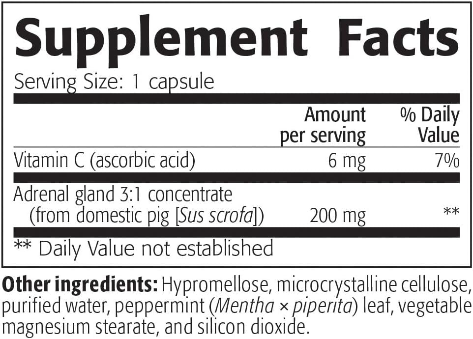 New Roots Herbal Adrenal Pure 200mg, Vitamin C, 90 Capsules, 90 Day Supply