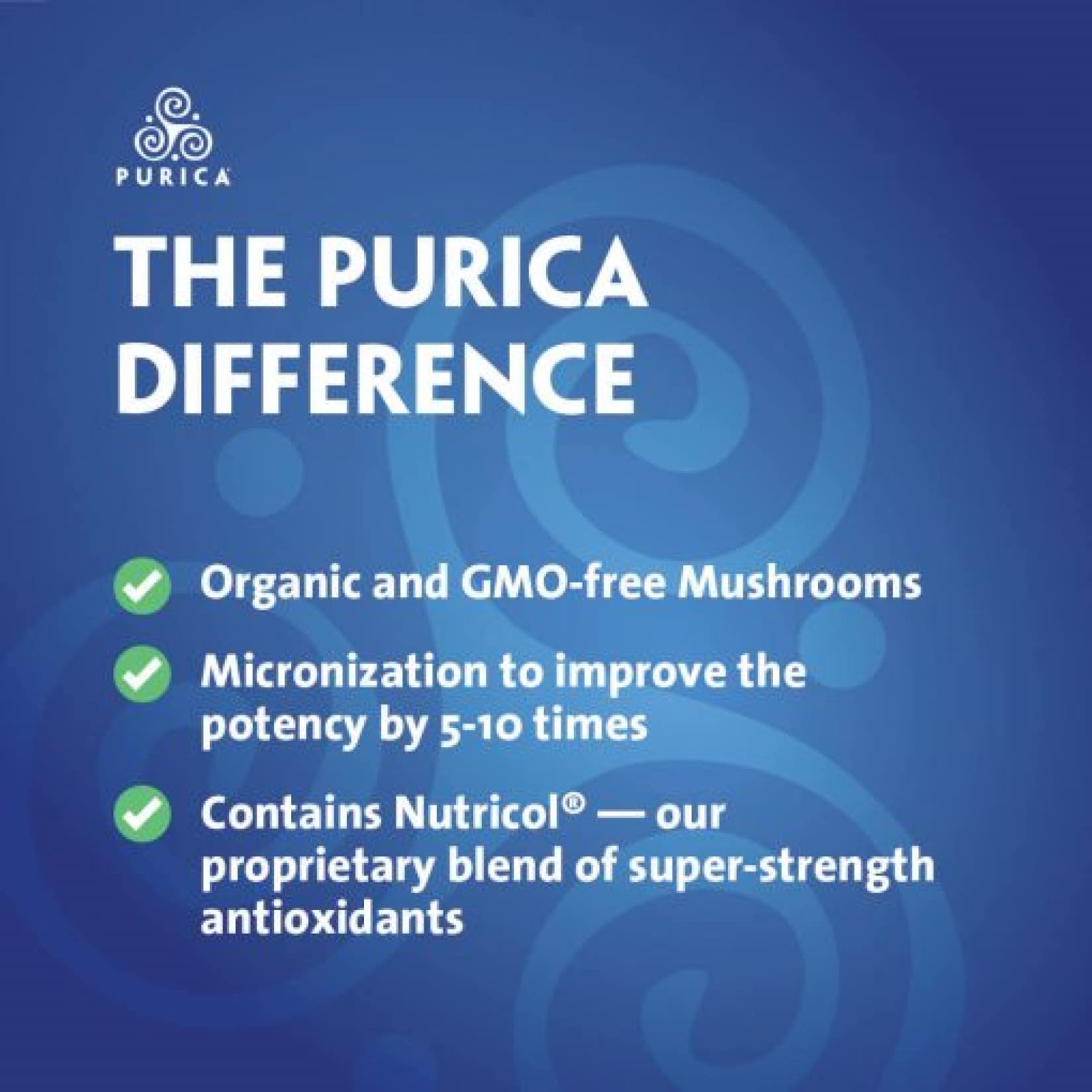 PURICA Complexe Immunitaire 7, 60 gélules - Soutien immunitaire complet avec Coriolus versicolor, Cordyceps, Reishi, Maitake, Shiitake, Champignon du Soleil - Vitalité à spectre complet, Améliore la santé et le bien-être