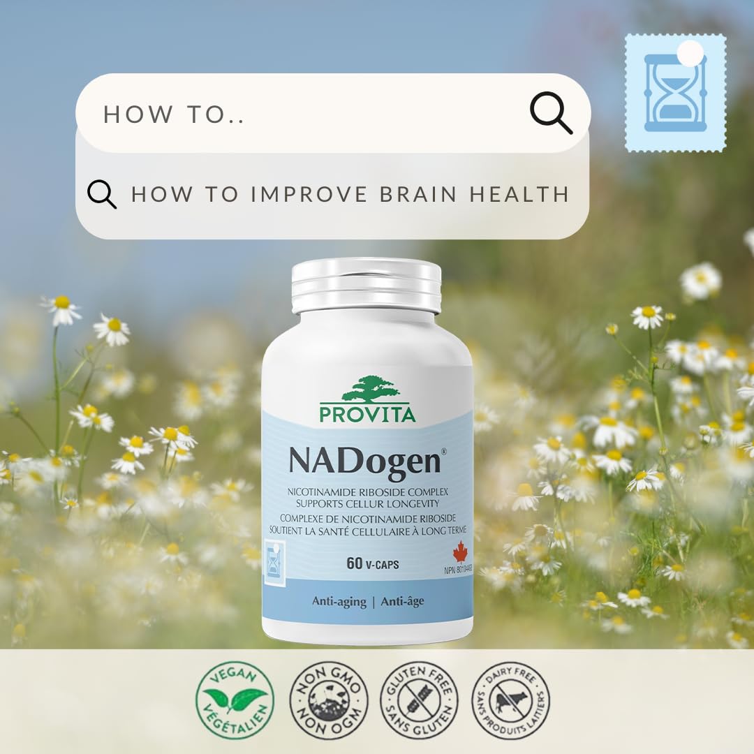Provita Nadogen® - Augmente le taux de NAD+, soutient le métabolisme énergétique cellulaire et lutte contre le vieillissement (60 gélules)