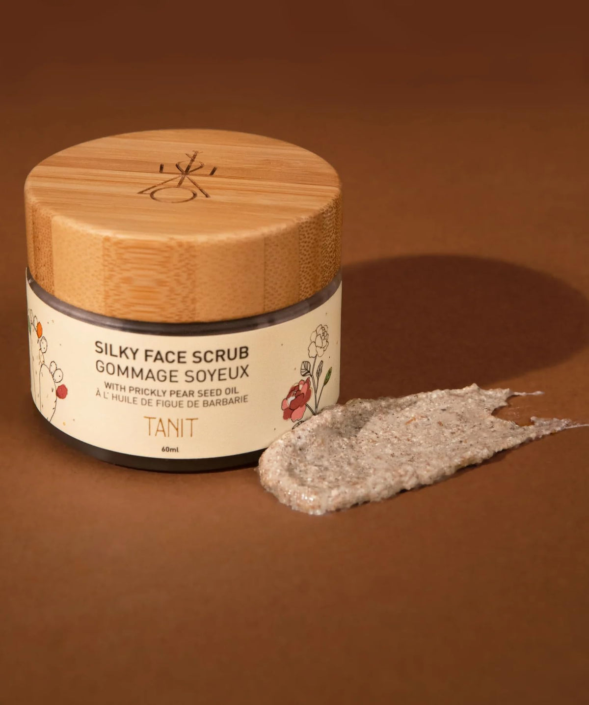 TANIT Silky Face Scrub - Gentle Exfoliating Face Wash - 100% Natural & Vegan Facial Exfoliator - Ideal for All Skin Types - Made in Canada (60 ml)