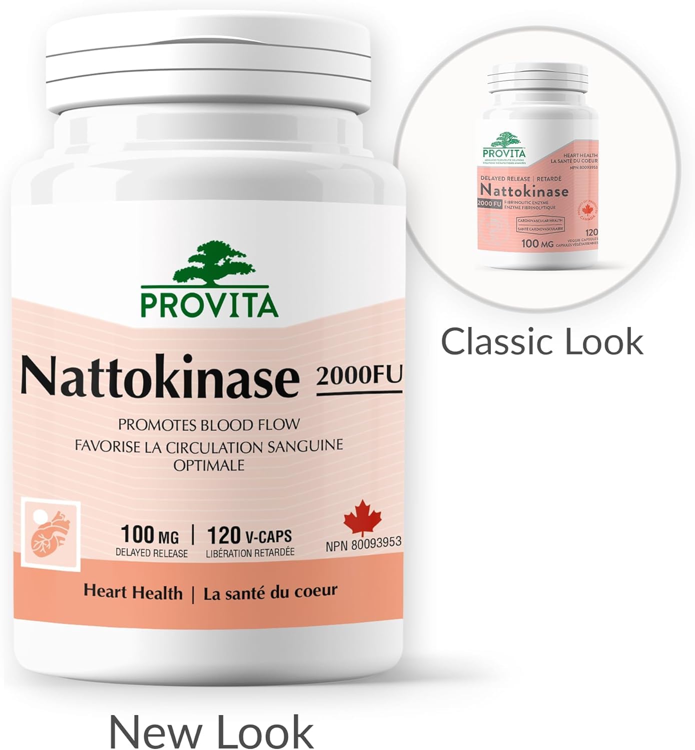 Provita Nattokinase 2000FU - 100mg Puissant antithrombotique - Soutient la santé cardiovasculaire