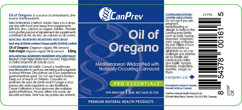 CanPrev Oregano Oil Drops for Adults, 75% Carvacrol, 15 ml, 112 Day Supply