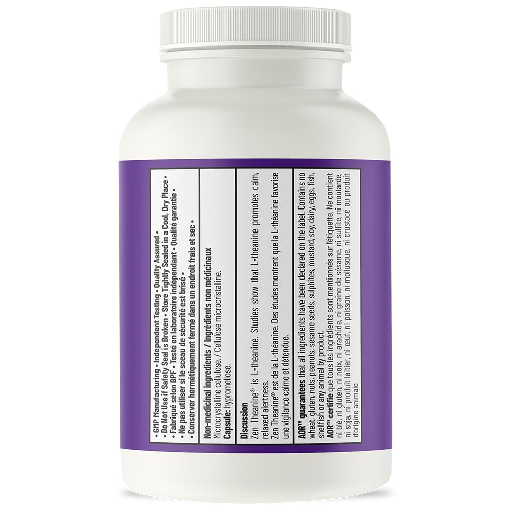 AOR - Zen Théanine - 60 gélules - Favorise la relaxation sans somnolence