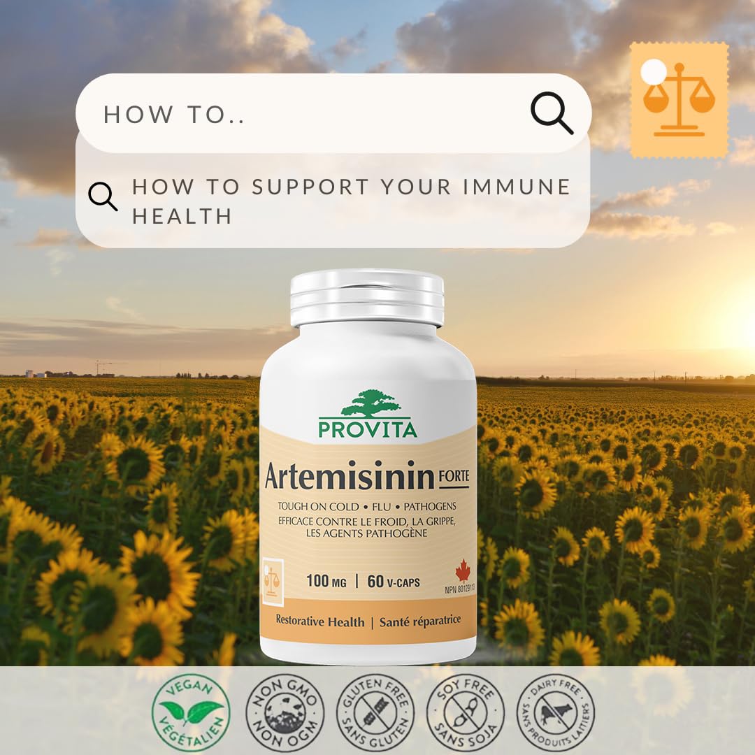 Artemisinin Pro™ - Remède par Provita | Artemisia Annua ou Armoise annuelle | Extrait 50:1 | Soutient le système immunitaire | Régule l'immunité | Basé sur la médecine traditionnelle chinoise