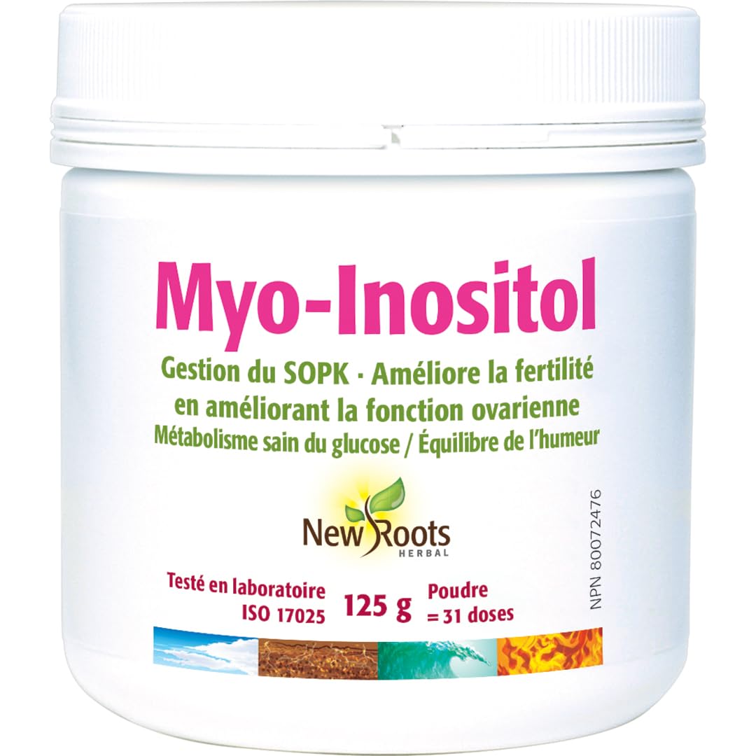 New Roots Herbal Myo Inositol Powder, Cycle Support, 125g, 31 Servings