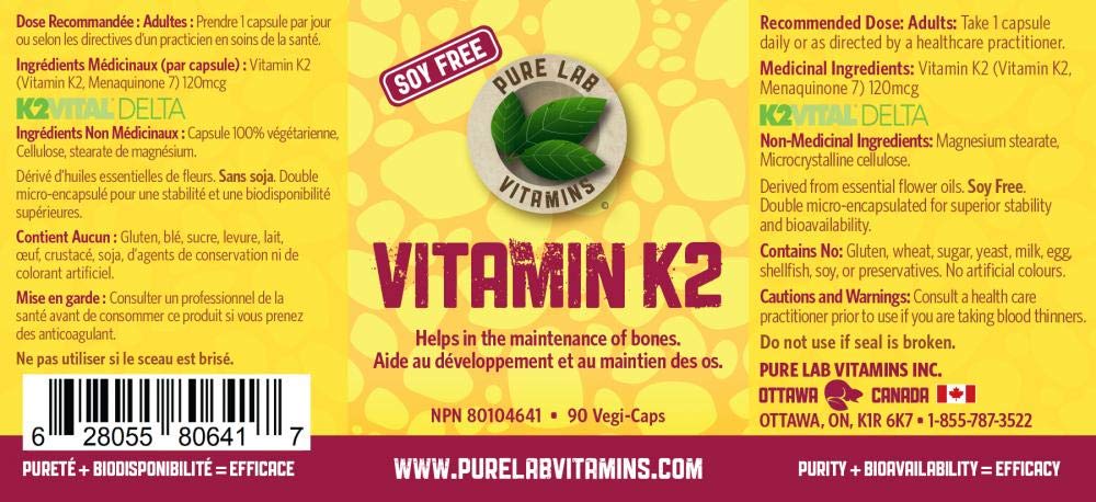 Pure Lab Vitamins | Vitamine K2 MK7