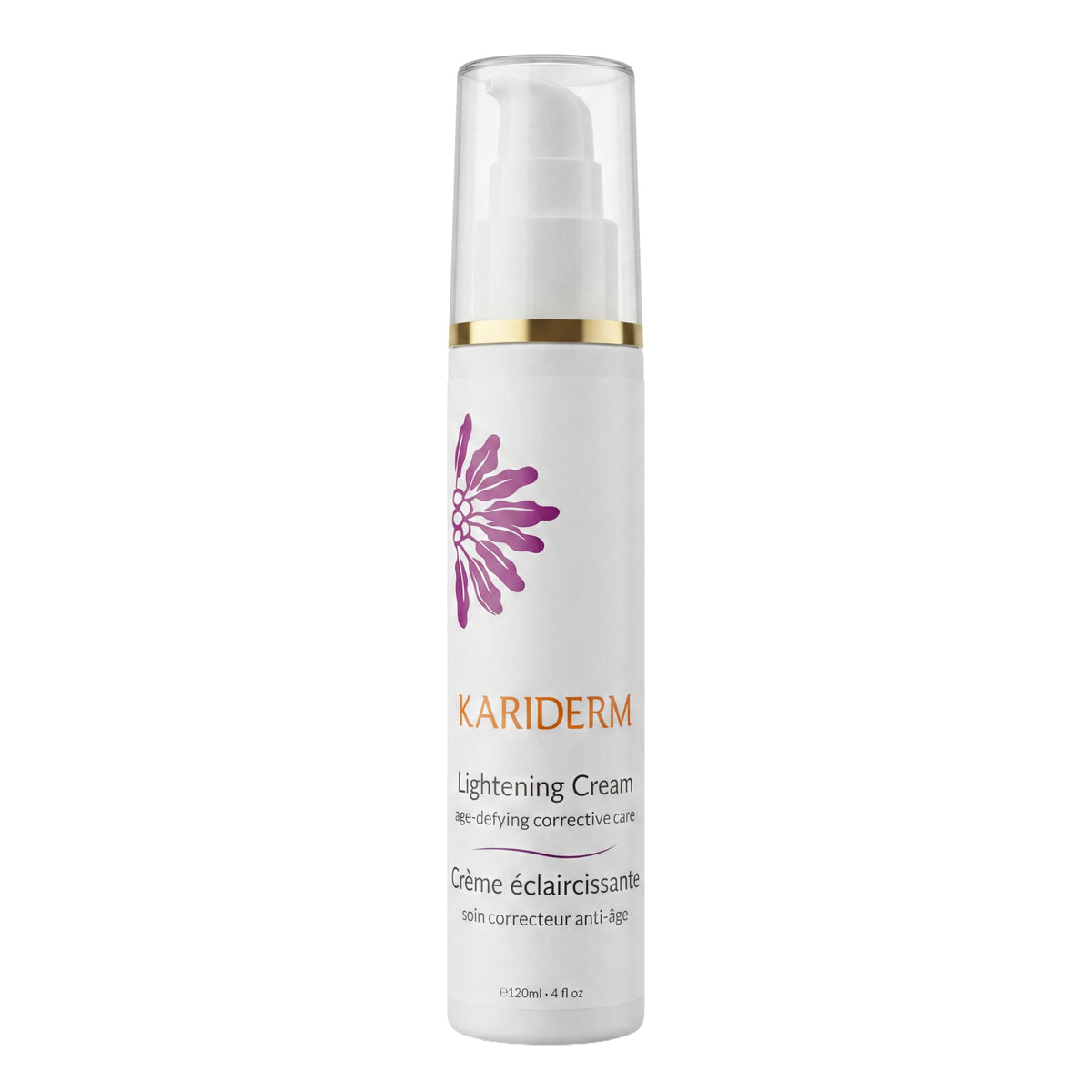 KARIDERM Lightening Cream 120ml, Organic Shea Butter with Bearberry & Damiana, Age-Defying Daily Care for Even Skin Tone